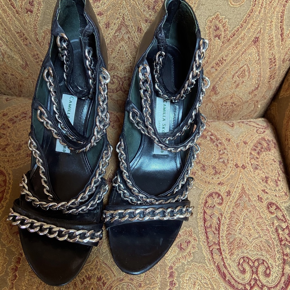 Camilla Skovgaard  chain embellished wedges 40